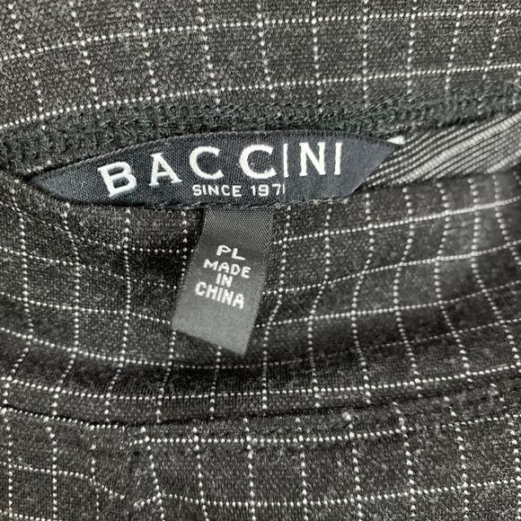 Baccini Grey Windowpane Plaid Check Grid Pull-On Pants Leggings PL Petite L LP - Picture 7 of 8